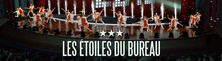 e-card personnalisable Les &eacute;toiles du bureau"
