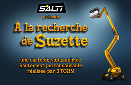 Salti - Carte de voeux personnalisable en 3D - À la recherche de Suzette Salti - Carte de voeux personnalisable en 3D - À la recherche de Suzette