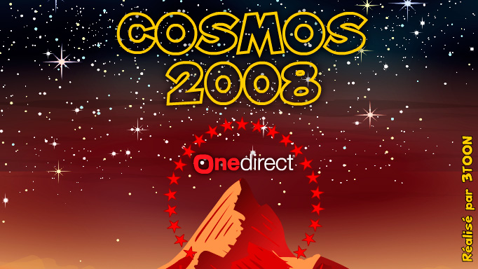 Carte de voeux personnalisable Cosmos 2008 pour Onedirect Onedirect - Cosmos 2008