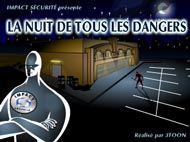 Dessin animé publicitaire pour la société Impact Sécurité