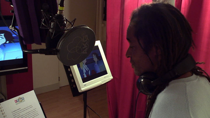 Yannick Noah au studio d'enregistrement pour la saison 3 de la série
