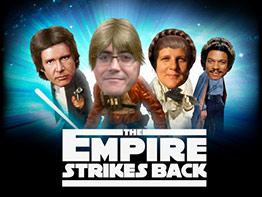 "L'empire contre-attaque" version personnalisée avec les fondateurs de 3TOON