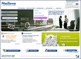 Page d'accueil du site Maileva