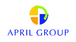 logo April Group (la page n'est pas blanche, le logo est juste blanc sur les bords)