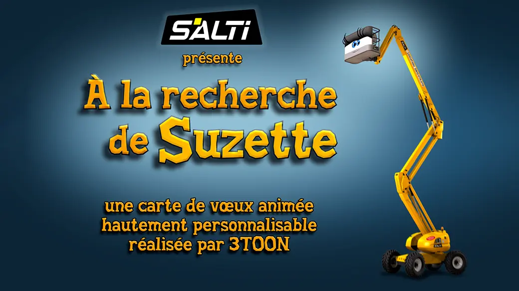 E-card Salti personnalisable en 3D - À la recherche de Suzette