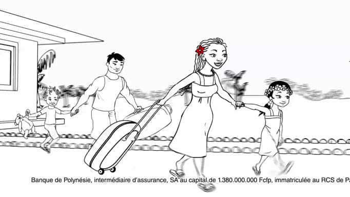 Banque de Polynésie - la famille part en vacances Banque de Polynésie - la famille part en vacances